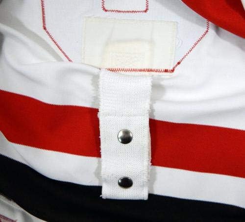 1992-95 Браун мечки Ерик Трах 9 игра користена бела маичка DP01752 - Игра користена дресови во NHL