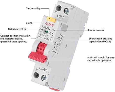 Infri YCB9NL-40 230V RCBO MCB 30MA Преостаната струја на струјно коло со тековна заштита и заштита од кратко истекување