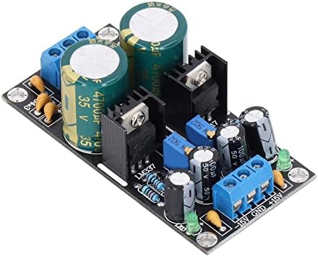 Модул за регулатор на електрична енергија, AC 10-24V Модул за регулатор на напон LM317 и LM337 Прилагодливо напојување со напојување, стабилизирана табла, конвертори на еле?