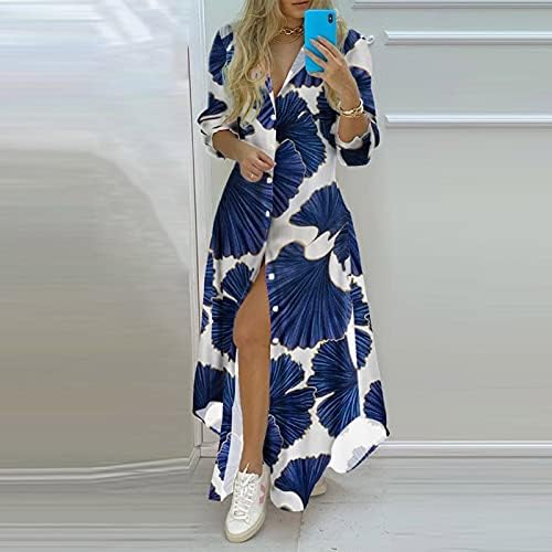 Фустан На Весникот лцепси Жени Пролет Лето Мода Печатени Фустани За Кошули Секојдневен Фустан Со Блуза Со Кратки/Долги Ракави