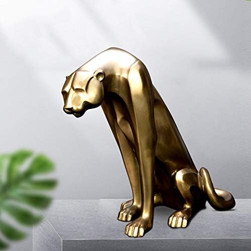 Тиксл ладно леопард бронзени занаети украси креативни украси за домашни канцеларии 24 13.5 37,5 см украси