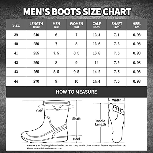 ЧИЗМИ ЗА Дожд XTJSCBDSH За Мажи Жени, Водоотпорни Гумени Чизми Од Средно Теле, Лесни Градинарски Чизми Од Кал Кои Не Се Лизгаат Удобни
