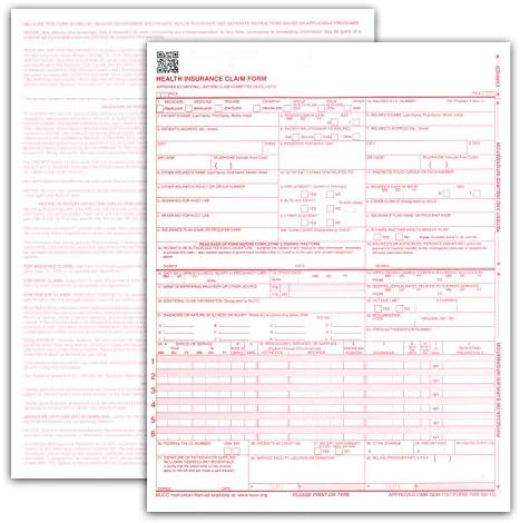 Нови формулари за побарување CMS 1500 - HCFA 1000 по кутија