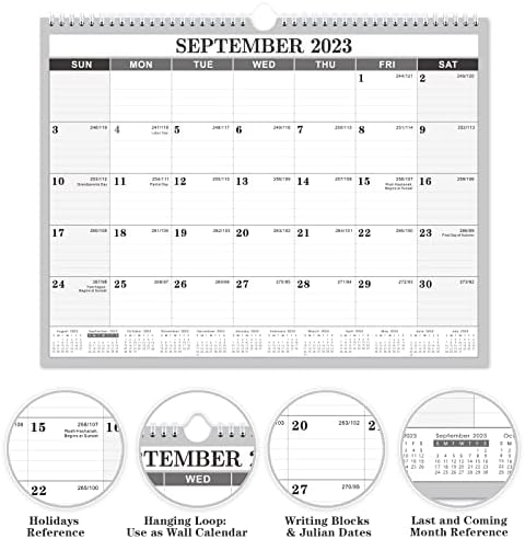 Ѕид Календар 2023-2024-Календар 2023-2024, Јули. 2023-Декември.2024, 14.6 х 11.4, Голем Ѕиден Календар Со Истакнати Празници, Врзување