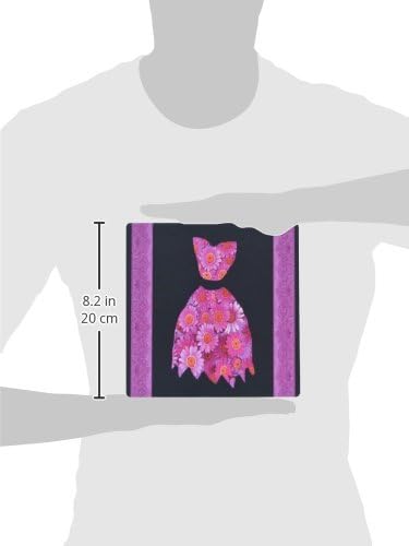 3drose LLC 8 x 8 x 0,25 инчи, глувчето подлога, розов/портокалова цветана фустан на црна позадина со панделки од Дамаск