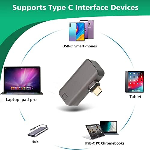 Gowenic USB C магнетски адаптер, магнетски RJ45 до типот C USB C адаптер, 24pins 10 100 1000Mbps трансфер на податоци, за интерфејс од лаптоп