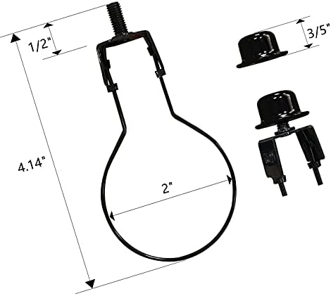 Комплет за адаптер за држач за харфа Во Сенка на светилка-Вклучува Завршни Работи И Израмнувачи на абажури За Да Го Задржите Хардверот За Сенка