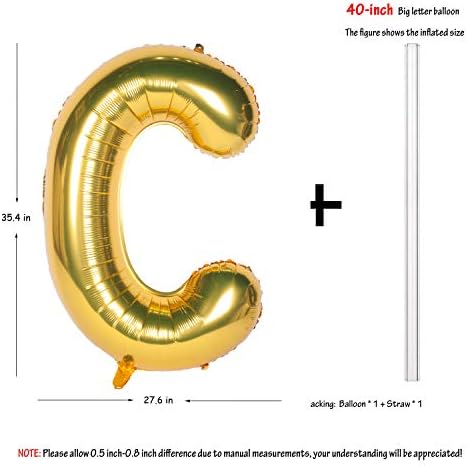 Писмо Балони 40 Инчен Џин Џамбо Хелиум Фолија Милар За Партиски Украси Злато