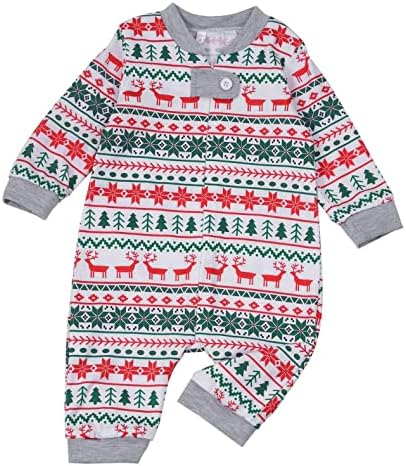 Семејни пижами Божиќни памучни пижами, Божиќни соодветни семејни облеки за спиење, совпаѓаат комплети за облека за спиење, пижами хр