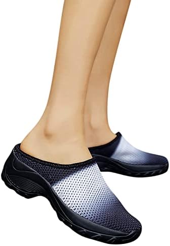 Левос плетете удобност половина случајна платформа Поддршка на отворено чевли со лак за дишење црни чевли за жени