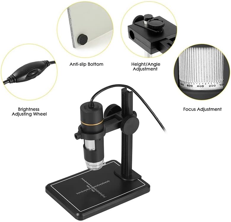 Комплет Додатоци за микроскоп За Возрасни 1000X ЗГОЛЕМУВАЊЕ USB Дигитален Микроскоп СО 8-LED Светлосни Лабораториски Потрошни Материјали