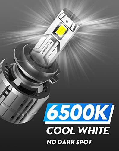 Novsight 9005 H7 LED Светилки Комбо, 6500K Кул БЕЛИ LED Фарови Комплет За Конверзија На Високо Светло Супер Светла LED Сијалица, Замена На
