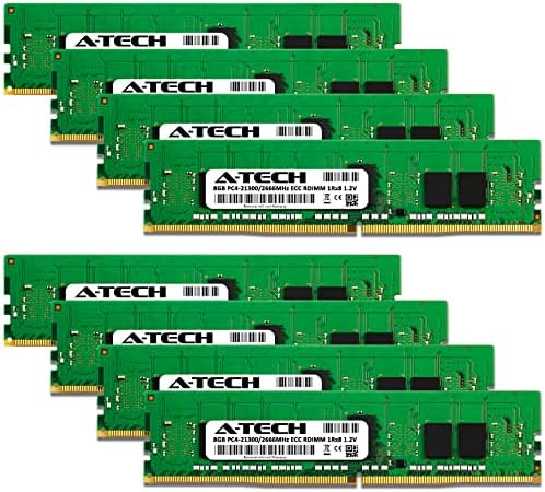 A-Tech 64gb Комплет Меморија RAM МЕМОРИЈА За Supermicro SYS-6029U-E1CR25M-DDR4 2666MHz PC4-21300 ECC Регистрирани RDIMM 1Rx8 1.2