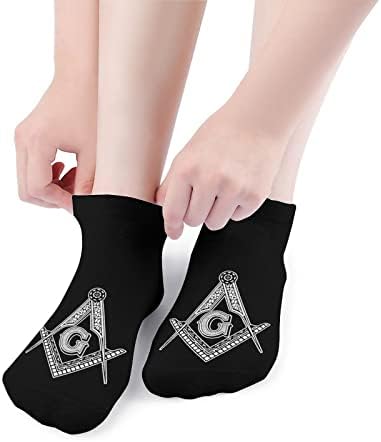 Масонерија знак смешно трчање чорапи за глуждот атлетски чорапи без шоу за мажите жени