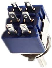 Aexit Blue AC Електрични 125V 6A DPDT Вклучување/Исклучување/Вклучување 3 позиции 6 Пински Приклучоци За Заклучување Прекинувач За Вклучување
