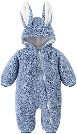 Доенче качулка зајаче бебешки палто девојки топло густо момчиња snossuit jumpsuit девојки палто и јакна снежна облека жени