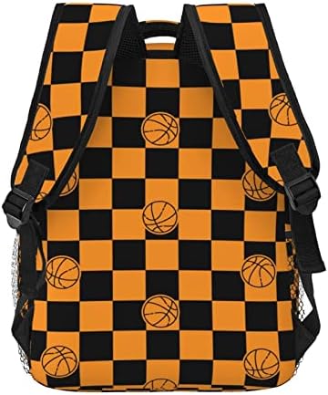Афизиска кошарка портокалова патувачка лаптоп ранец Womenенски Bookbag Bookbag лесен училишен ранец за девојчиња прилагодлив ранец на колеџ