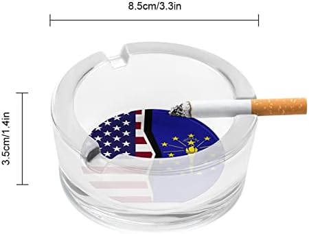 Американско и државно знаме на државно знаме стакло од пепелници за пепел, симпатична убава сопственичка на пепел, за украсување на палубата за внатрешни работи