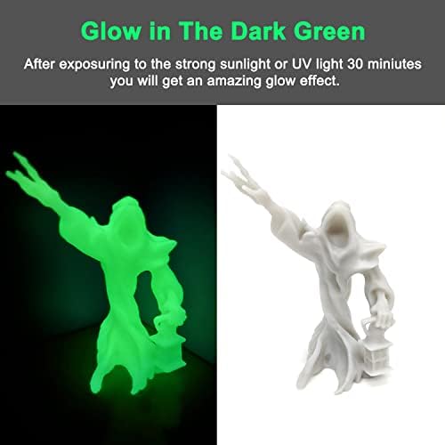 Филамент за печатач на Yousu 3D 1.75mm PLA FILAMENT GLOW IN DARK PLA FILAMENT GREENTH 3D FILAMENT 1KG SPOUL.