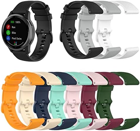 Лента за нараквица од 20мм нараквица за Ticwatch E за Garmin Venu for Forerunner 645 Silicone Smartwatch Watchband