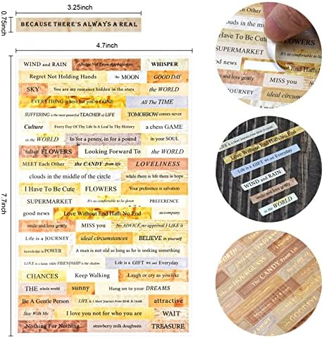 1000 парчиња цитати налепници за списание за списанија за списоци за гроздобер налепници за белешки за налепници на сентиментални налепници