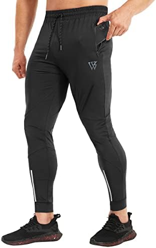 Зенвил Менс Теренски тренингот џогери, атлетски панталони за теретани кои трчаат џемпери за мажи со џебови од патент