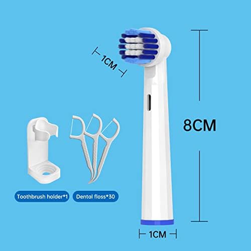Електрични глави за замена на четка за заби 8 пакувања компатибилни со орална Б Браун електрична четка за заби за замена на четкички за заби