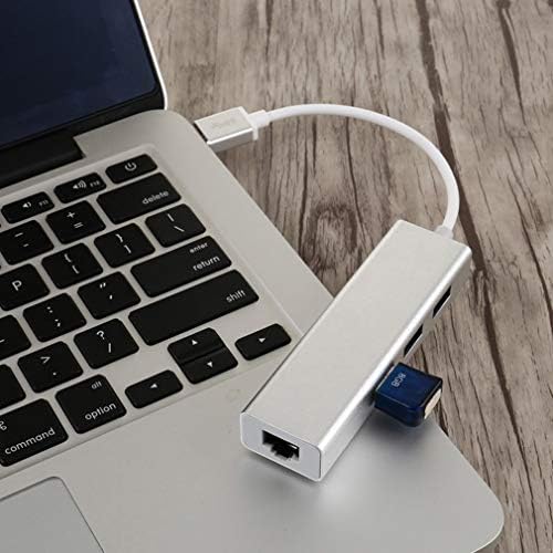 Конектори Практични 3 порти USB 3.0 Gigabit Ethernet LAN RJ45 мрежен адаптер центар за 1000Mbps за Mac PC високи перформанси - CN