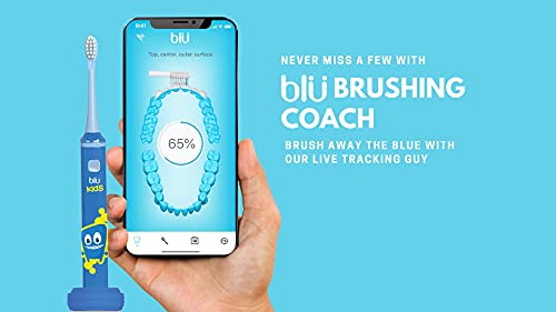 Blu Smart Bluetooth Им Овозможи На Децата Четка За Заби Со Апликација За Следење Во Живо За Да Ги Научат Децата На Здрави Навики За Четкање, Да Споделуваат Резултати со Вашио