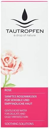 Tautropfen роза смирувачки раствори, нежна роза вода за деликатна и лесно иритирана кожа, 100 милилитар