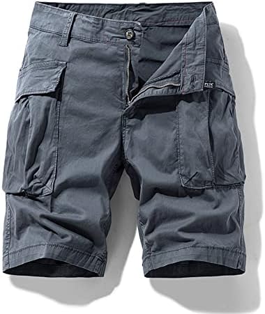 Машки шорцеви на Ymosrh летни каприс обични панталони лабави директно памук за дишење спортски шорцеви