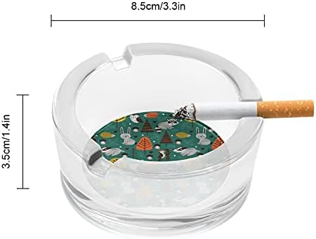 Шумски животни цигари пушачи стаклени пепелници за пепел за украси за таблети за домашни канцеларии