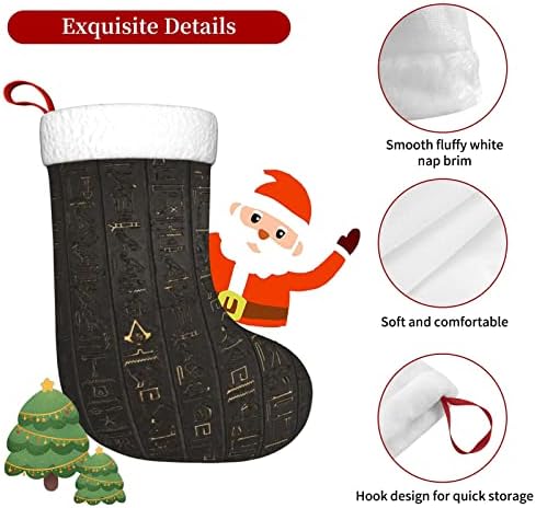 Класични чорапи на Јилекан 18 инчи, класични чорапи, антички египетски хиероглиф, за семејни празници за Божиќни забави
