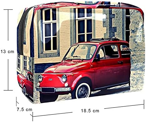 Класична Автомобилска Црвена Автомобилска Гроздобер Козметичка Торба За Жени Симпатична Модна Чанта Водоотпорна Торба За Шминка Пространа