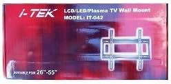 Gadget Wagon I-TEK фиксиран LED/LCD TV Wallид за држач за заграда за 2 до 55 инчи ТВ со рамен панел