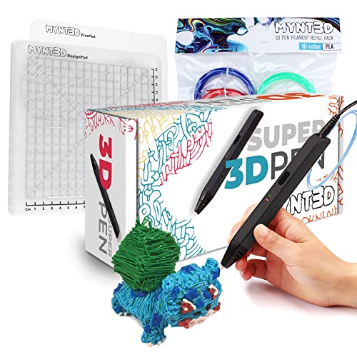 Mynt3d Super 3D Pen + 10 Color PLA FILAMENT + DESENTPAD MAT комплет