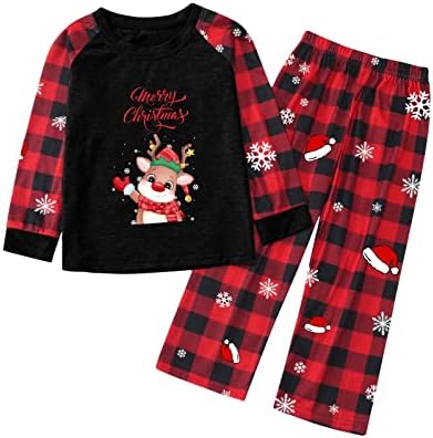 Појавување на семејни празници пижами родител дете маж татко облека весели Божиќни пижами за семејството плус
