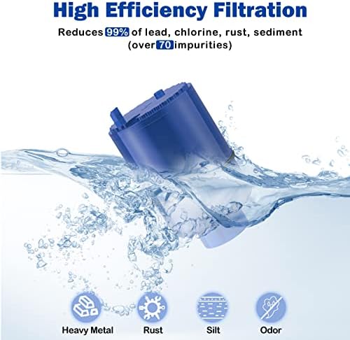 Замена На Филтерот за вода Компатибилен Со Сите Системи За Филтрирање НА Славината ПУР, Модел ФМ-3700, ПФМ400Х, ПФМ350В, 8-Пакет