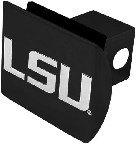 NCAA LSU Tigers Black Chrome Trailer Hitch Cover