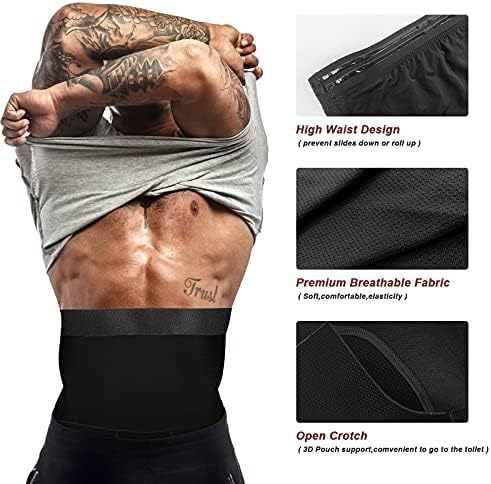 Conkend Men Shapewear Compression Compression Body Shaper Control Control Slimmying Bodysuit со долга нозе долна облека за мажи