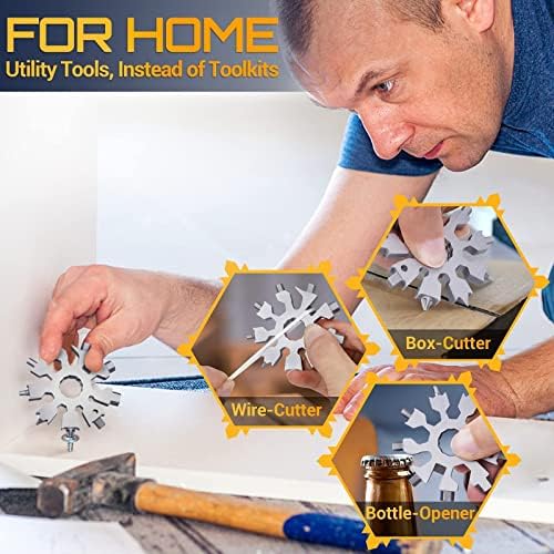 Parigo Snowflake Мулти алатки и LED нараквици за лапки - подароци за порибување за Божиќ за мажи