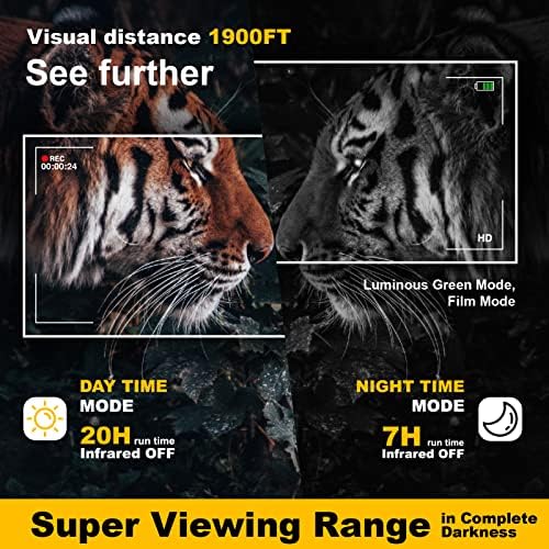 Двогледи на ноќни визии Kekool, дигитални двогледи на супер дострел FHD, вистински автоматски IR, опсег на гледање 1900ft во темнина, 1080p видеа, очила за ноќно гледање за лов ?