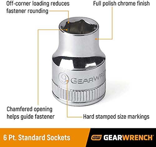 Gearwrench 3/8 Drive Standard Soce Socket 15/16, 6 поени - 80361