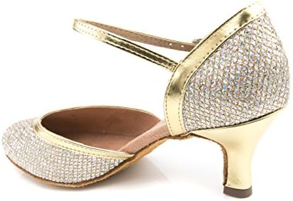 Bluebell чевли рачно изработени женски салса салса свадбен натпревар за танцување чевли NYX 2,5 “