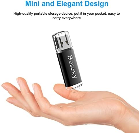 USB Flash Drive 4 GB Bosexy Thumber Drives 10 пакувања USB 2.0 мемориски стапчиња за меморија со LED индикатор црно