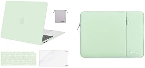 Mosiso компатибилен со MacBook Air 13 Inch Case 2022-2018 Објавување A2337 M1 A2179 A1932, Пластична тврда кутија и вертикална торба за