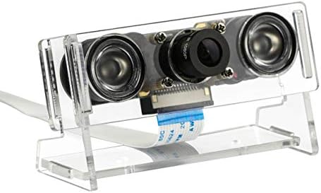 Јуни-електрон за малина Пи 4 камера со акрилик држач, инфрацрвена ноќна визија 5m 1080p Видео веб-камера Компатибилен костум