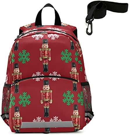 Qugrl црвени оревици за деца, училишна торба Деца симпатична играчка ранец во градинка пред предучилишна расадник Трага за патувања со