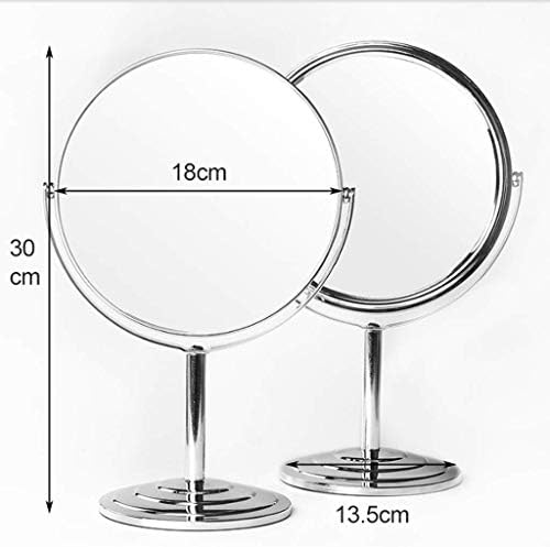 Огледало за шминка на Зчан - Зголемувачки суета огледало двострана 7 инчи вртливата 3x зголемување на шминка огледала