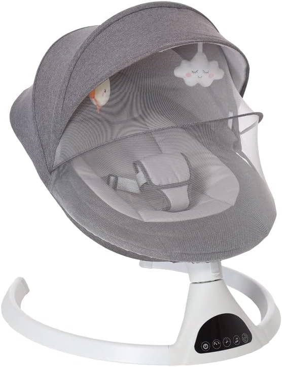 T Ticci Бебе бебето за новороденчиња, 5 брзини Bluetooth Baby Babyter, моторизиран замав со Bluetooth, вградени поставки за